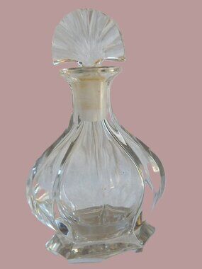 Baccarat Vintage Crystal Perfume Bottle with Flower-shaped stopper